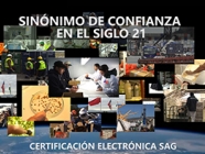 Certificación Electrónica del Servicio Agrícola y Ganadero SAG